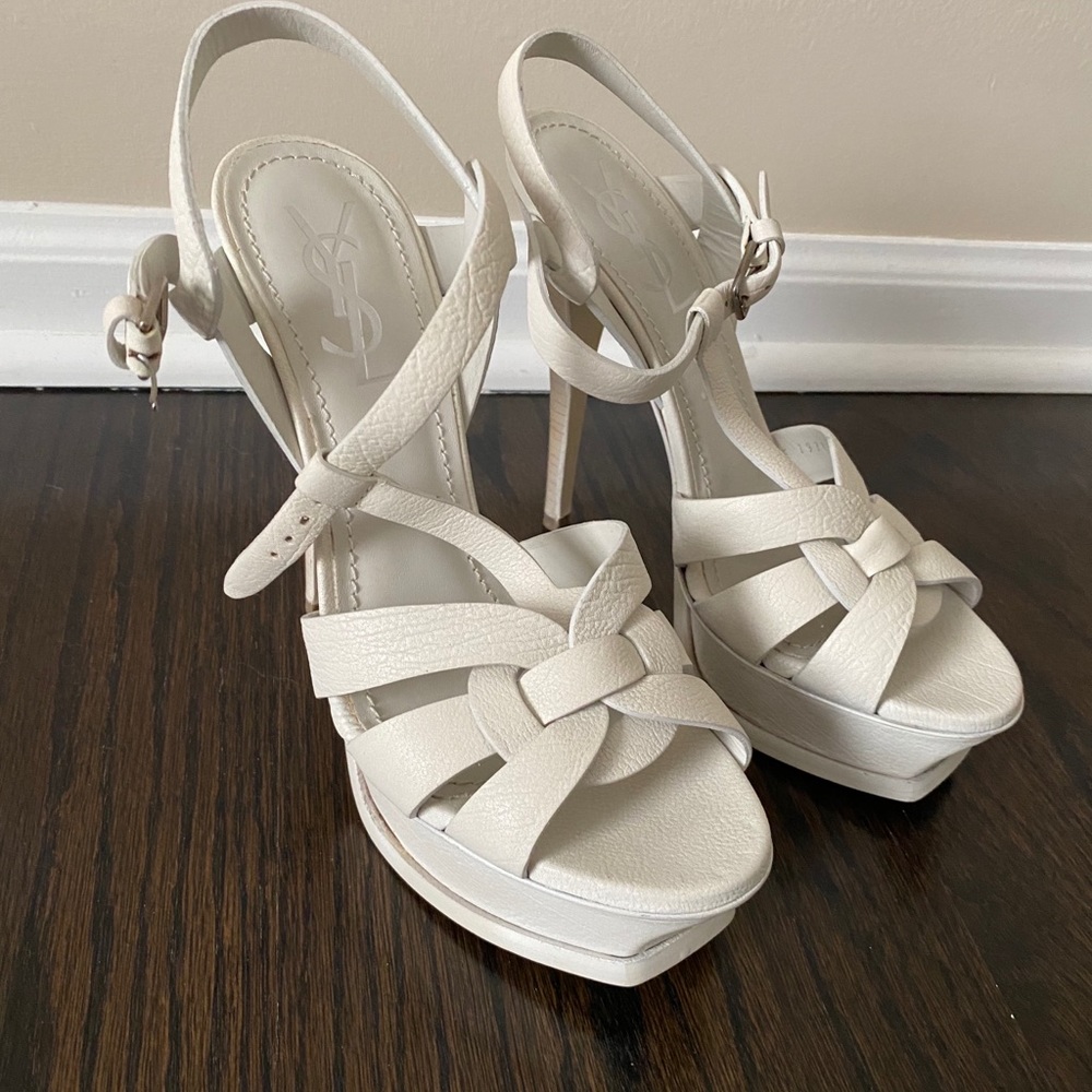 YSL TRIBUTE PLATFORM SANDALS!!! Like new!!!